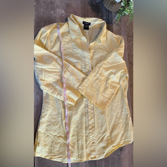 Anne Taylor Long Sleeve Plaid Button Down Shirt Size 8 - Picture 2 of 9